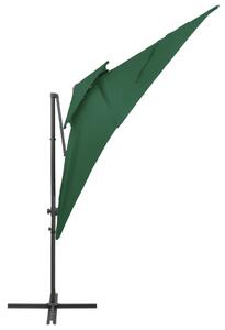 Frihängande parasoll med ventilation grön 250x250 cm