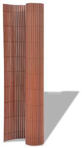 Dubbelsidigt insynsskydd PVC 90x300 cm brun