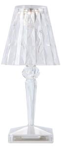 Kartell - Battery Table Lamp 9140, Transparent Crystal, Incl. LED 1,2W 130lm 2700K - Bordslampor utomhus - Ferruccio Laviani - Transparent