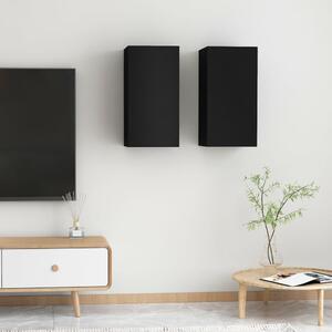TV-skåp 2 st svart 30,5x30x60 cm spånskiva