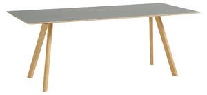 HAY - CPH30 2.0 Table Lacquered Oak Frame L200 X W90 X H74 Grey Linoleum Tabletop Lacquered Edge - Matbord - Ronan & Erwan Bouroullec - Grå - Trä