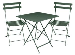 Fermob - Bistro matgrupp bord 71cm & 2 metall stolar cedar green - Matgrupper utomhus