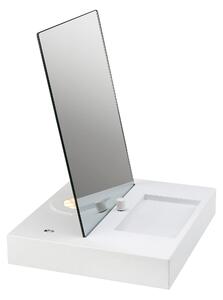 REFLECT Bordslampa USB Spegel/Vit