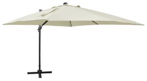 Frihängande parasoll med stång och LED sand 300 cm