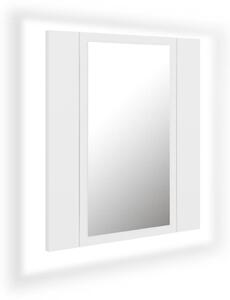 Spegelskåp med LED vit 40x12x45 cm