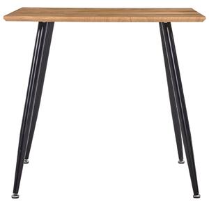 Matbord ek och svart 80,5x80,5x73 cm MDF