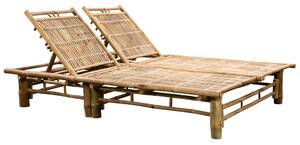 Solsäng med dynor 2 personer bambu