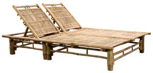 Solsäng med dynor 2 personer bambu