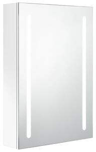 Spegelskåp med LED vit 50x13x70 cm