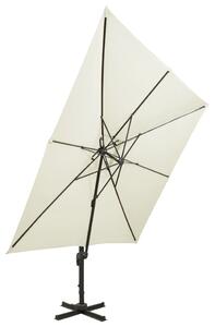 Frihängande parasoll med ventilation 300x300 cm sand