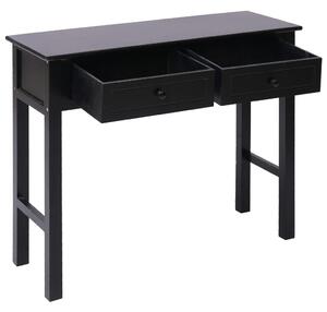 Avlastningsbord svart 90x30x77 cm trä