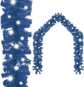 Julgirlang med LED-lampor 5 m blå