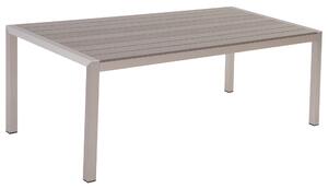 Matbord i Grå Färg av Anodiserad Aluminium för 6 Personer 180 x 90 cm i Modern Stil Beliani
