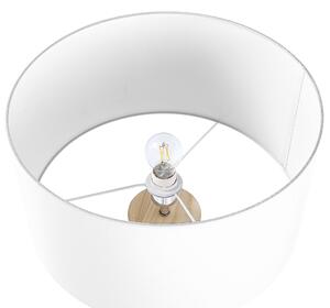 Golvlampa Vit Ljus Ek 142 cm Rund Stativ Modern Lampskärm Beliani