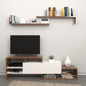 Homemania TV-bänk Fenice 150x27x45 cm vit och trä