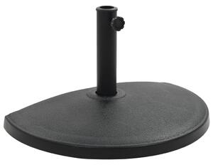 Parasollfot halvrund polyresin 15 kg svart
