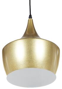 Taklampa Guld Metall 197 cm Tvåfärgad skärm Modern Minimalistisk Elegant Matsal Beliani