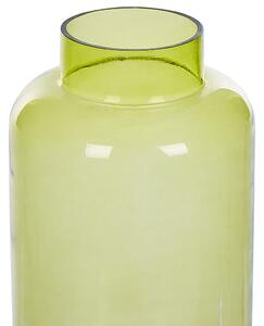 Blomvas Grönt Glas Färgat Tonat Transparent Dekorativt hemtillbehör i glas Beliani