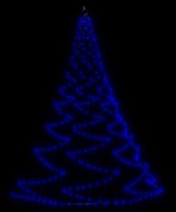 Hängande julgran med metallkrok 720 blå LED 5 m inne/ute