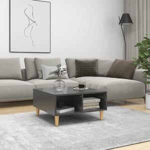 Soffbord grå högglans 60x60x30 cm spånskiva