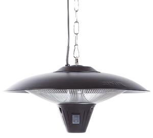 Infravärmare Svart Metall ø 51 cm Takmonterad 1800W Beliani