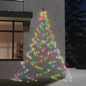 Hängande julgran med metallkrok 260 LED flerfärgad 3 m inne/ute