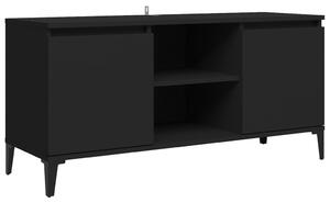 TV-bänk med metallben svart 103,5x35x50 cm