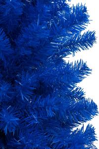Belyst plastgran med kulor blå 150 cm PVC