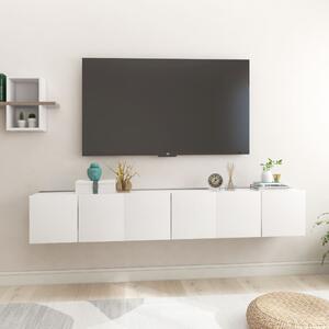 Väggmonterade TV-skåp 3 st vit 60x30x30 cm