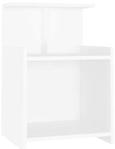 Sängbord vit 40x35x60 cm konstruerat trä