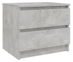 Sängbord betonggrå 50x39x43,5 cm konstruerat trä