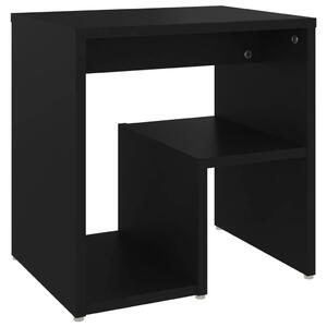 Sängbord svart 40x30x40 cm konstruerat trä