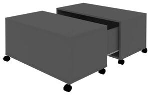 Soffbord grå 75x75x38 cm spånskiva