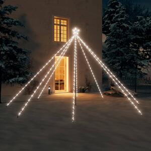 Julgransbelysning inomhus/utomhus 576 LED kallvit 3,6 m
