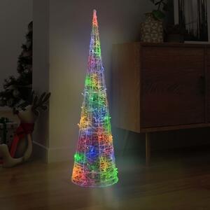 Ljuskon LED pyramid akryl flerfärgad 120 cm