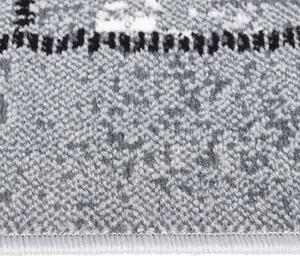 Gångmatta grå BCF med blockmönster 100x150 cm