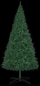 Plastgran med LED och julgranskulor 400 cm grön