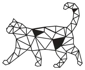 Homemania Väggdekoration Cat 46x37 cm svart stål