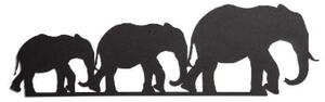 Homemania Väggdekoration Elephant 50x15 cm svart stål