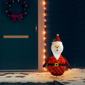 Dekorativ jultomte med LED lyxigt tyg 90 cm