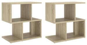 Sängbord 2 st sonoma-ek 50x30x51,5 cm konstruerat trä