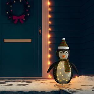 Dekorativ pingvin med LED lyxigt tyg 90 cm