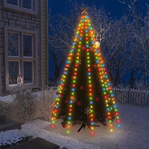 Ljusnät för julgran 250 LED flerfärgad 250 cm