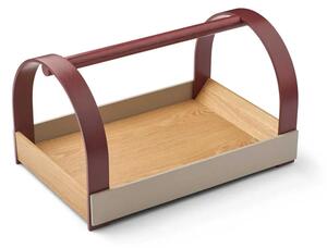 Gejst - Kydo Tray Oak - Bricka - Oak Grey Burgundy - 23,5 x 40,5 x 27 cm