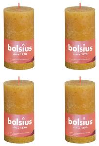 Bolsius Rustika blockljus 4-pack 130x68 mm honungsgul