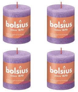 Bolsius Rustika blockljus 4-pack 80x68 mm livlig violett