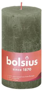 Bolsius Rustika blockljus 4-pack 130x68 mm olivgrön