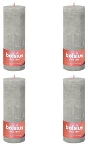Bolsius Rustika blockljus 4-pack 190x68 mm sandgrå