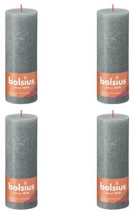 Bolsius Rustika blockljus 4-pack 190x68 mm eukalyptusgrön
