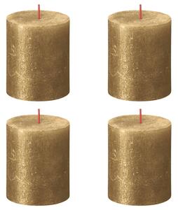 Bolsius Blockljus Shimmer 4-pack 80x68 mm guld